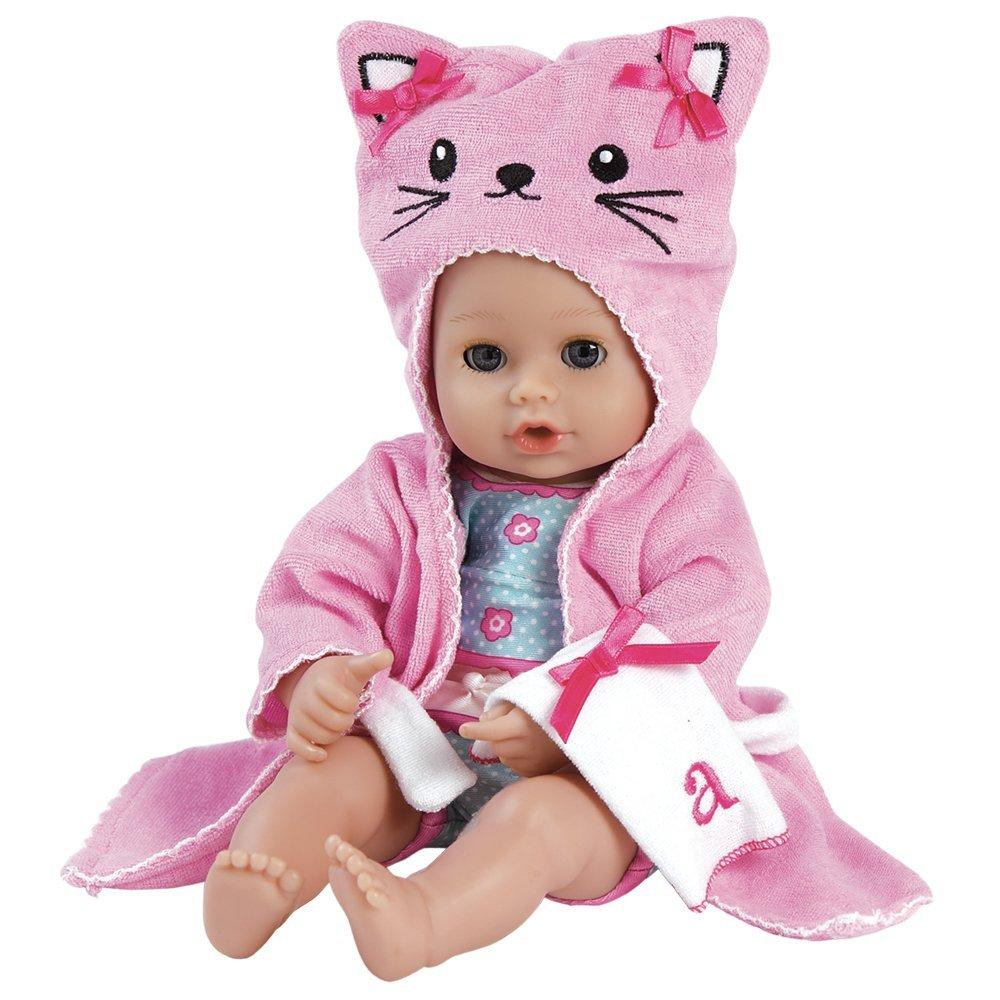 Adora Bathtime Baby Doll Girl, 13" Baby Kitty, Washable Toys for Ages 1+