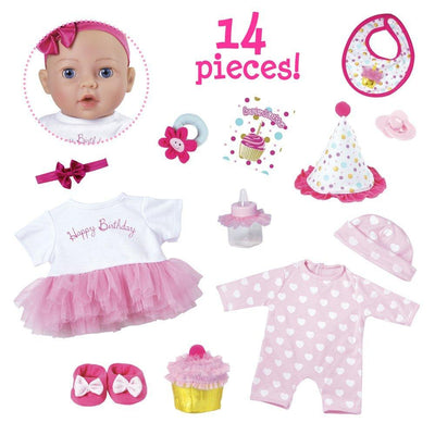 Adora 16" Vinyl Girl Baby Doll - Birthday Baby Gift Set, Adorable Play Set for Ages 3+