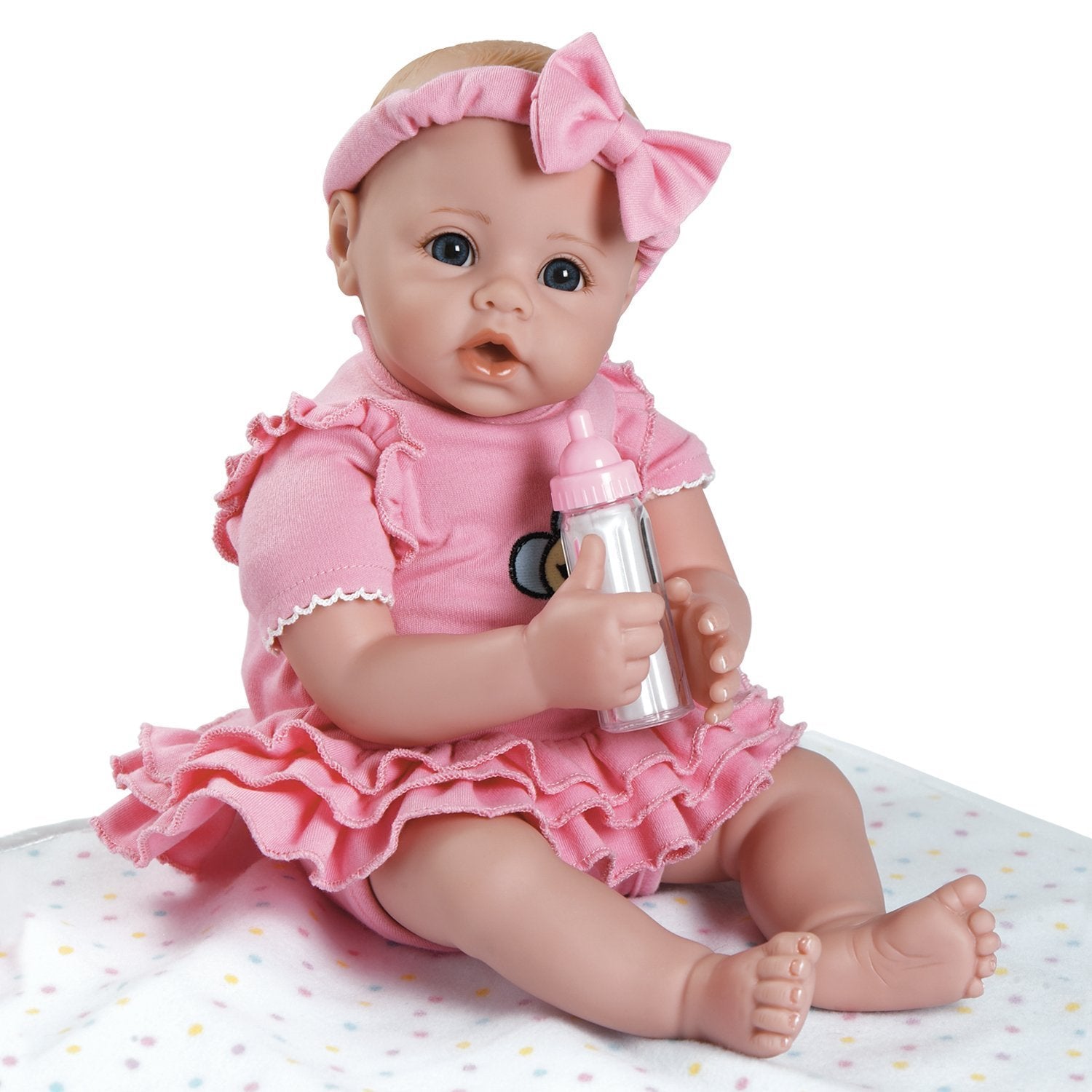 Adora BabyTime Doll, Realistic & Lifelike 16" Baby Doll Pink