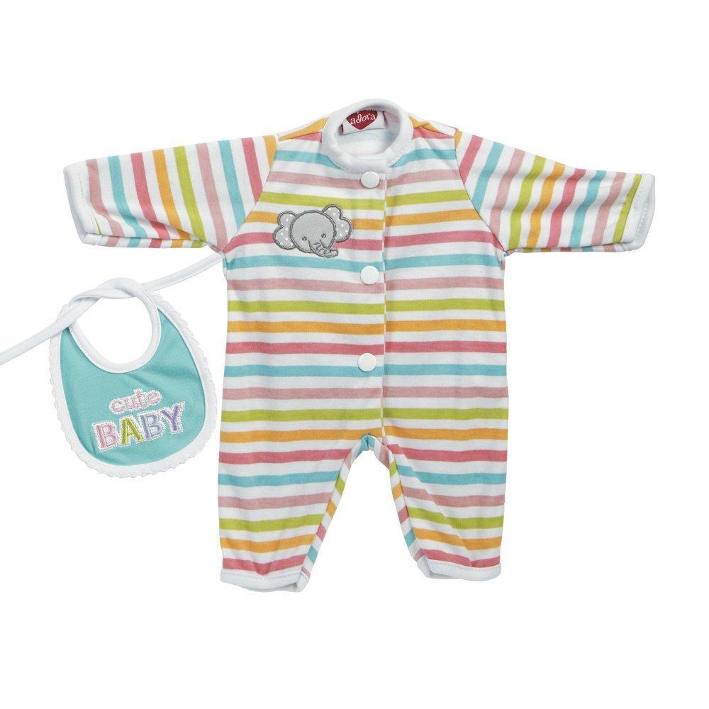 Adora Baby Doll Dresses & Clothes - GiggleTime - Stripe Elephant