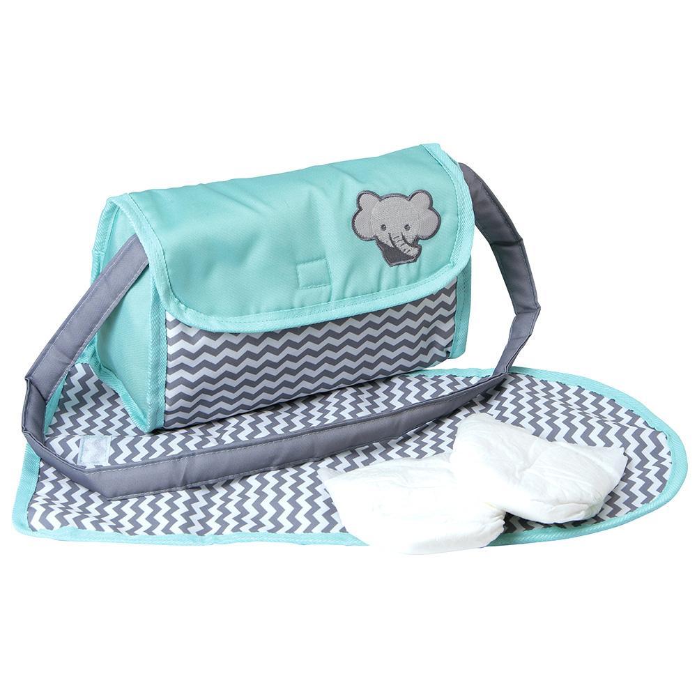 Adora Baby Doll Accessories Diaper Bag - Zig Zag Diaper Bag, Perfect for Boy Dolls