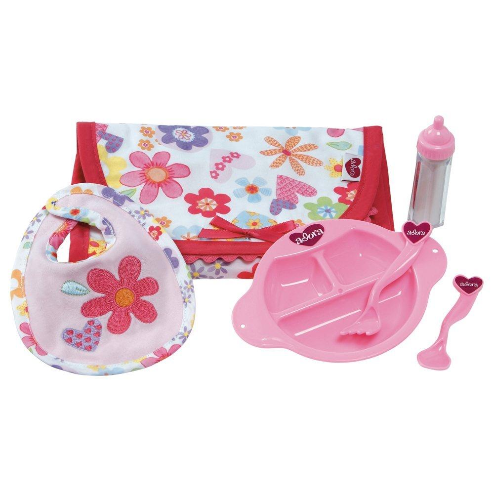 Adora Baby Doll Accessories 6-Piece Feeding Set with Bib & Bottle