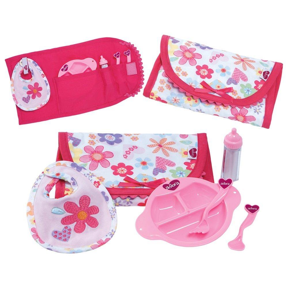 Adora Baby Doll Accessories 6-Piece Feeding Set with Bib & Bottle