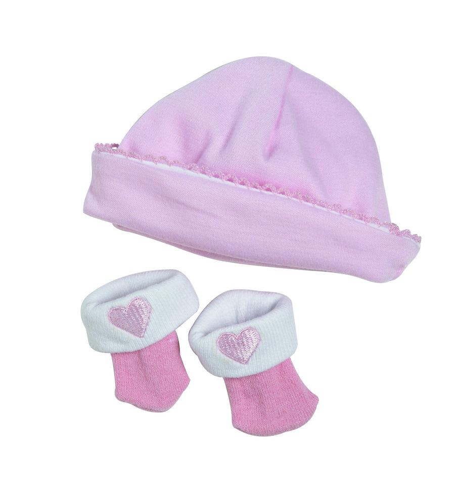 ADORAble Baby Doll Clothes & Outfits - Hat Sock Set Pink