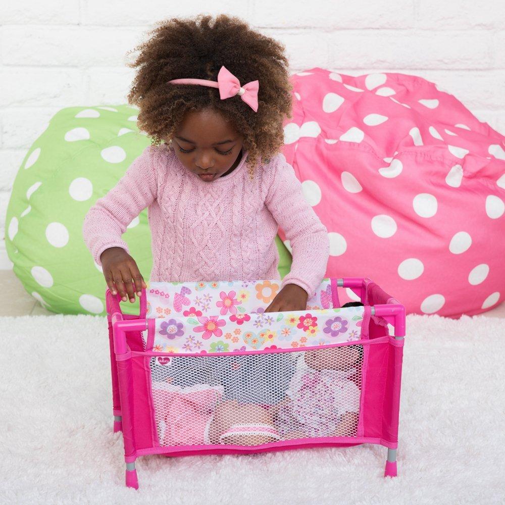 Adora Baby Doll Playpen Bed - Baby Doll Crib - Fits 13-20" Baby Dolls